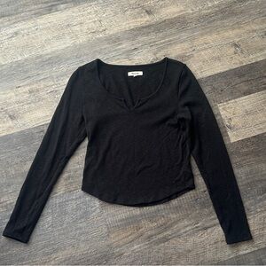Madewell Black Long Sleeve Top